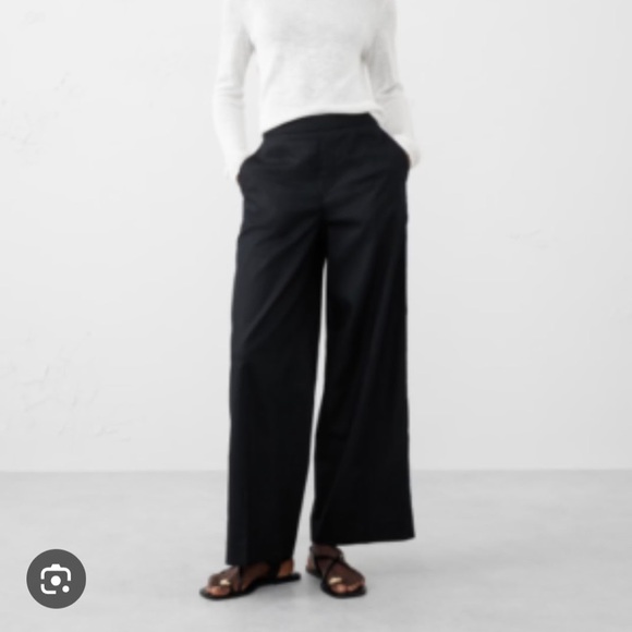 Banana Republic Pants - Banana Republic Black High Rise Wide-Leg Pants with Side Pockets